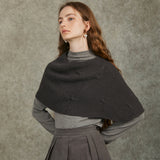 Famecoco Artistic Wool Knit Pullover with Half-Skirt Set