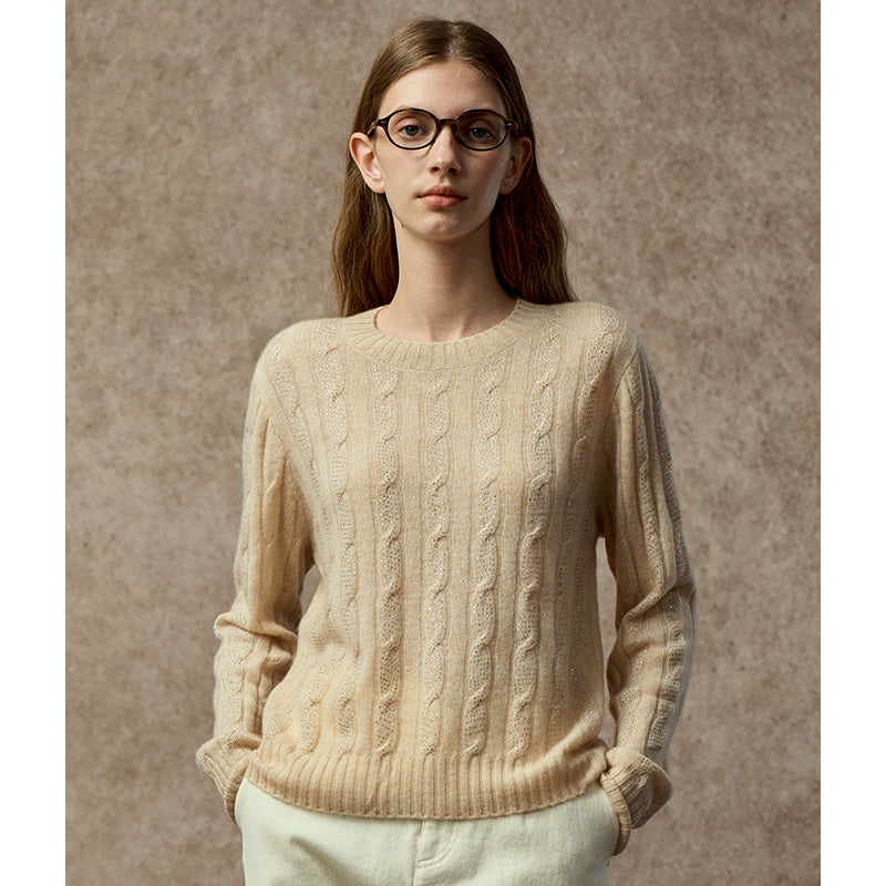 Famecoco 100% Cashmere Cable Pullover Sweater – INNROE