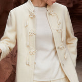 Famecoco Wool-Lyocell Knot Button Jacket