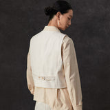 Famecoco Textured Linen-Blend Vest