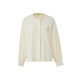Famecoco Modern Cotton Shirt with Beaded Pocket