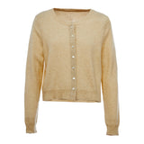 Famecoco Cashmere Blend Cardigan with Shell Buttons