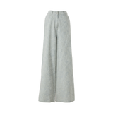 Famecoco Botanical Jacquard Wide-Leg Pants