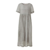 Famecoco Vintage Silk-Cotton Blend Midi Dress