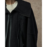 Famecoco Convertible Collar Wool-Cashmere Coat