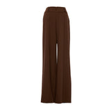 Famecoco Tailored Straight-Leg Pants with Button Waist