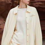 Famecoco Oversized Lyocell Wool Shirt Jacket