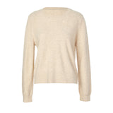 Famecoco Soft Wool Blend Pullover with Bead Detail