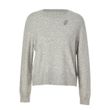 Famecoco Soft Wool Blend Pullover with Bead Detail