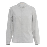 Famecoco Linen Blend Mandarin Collar Shirt