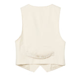 Famecoco Textured Linen-Blend Vest