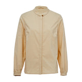 Famecoco Linen Blend Mandarin Collar Shirt