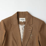 Famecoco Wool-Blend Tailored Blazer