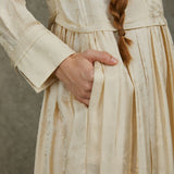 Famecoco Vintage-Inspired Vintage Jacquard Midi Dress