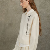 Famecoco Soft Wool Embroidered Pullover Sweater