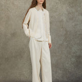 Famecoco Knit Button-Up Cardigan