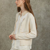 Famecoco Knit Button-Up Cardigan