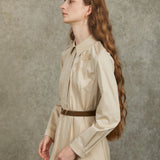Famecoco Embroidered A-Line Shirt Dress