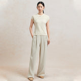 Famecoco Soft Tailored Wide-Leg Pants