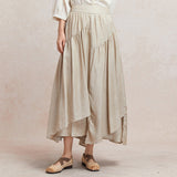 Famecoco Asymmetrical Viscose Maxi Skirt
