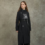 Famecoco Artistic Long Coat with Unique Embroidery
