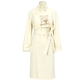 Famecoco Artistic Long Coat with Unique Embroidery