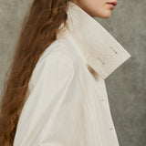 Famecoco Signature 100% Cotton High-Collar Trench Coat