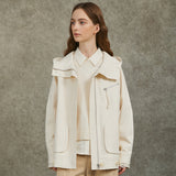 Famecoco Casual Cotton-Blend Hooded Jacket