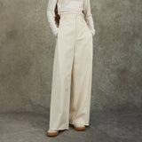 Famecoco Raw-Hem Wide-Leg Denim Pants