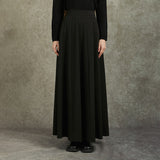 Famecoco Pleated Maxi Skirt with High Waist