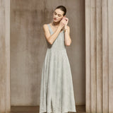 Famecoco Jacquard Silk-Lyocell  Midi Dress