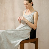 Famecoco Jacquard Silk-Lyocell  Midi Dress
