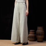 Famecoco Botanical Jacquard Wide-Leg Pants