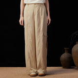 Famecoco Relaxed Textured Wide Leg Pants