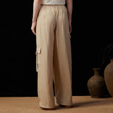 Famecoco Relaxed Textured Wide Leg Pants