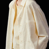 Famecoco Textured Jacquard Cotton Blend Shirt