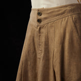 Famecoco Washed Lyocell A-Line Midi Skirt