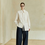 Famecoco Signature Shirt with Tie Neck Detail