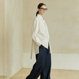 Famecoco Signature Shirt with Tie Neck Detail