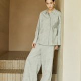 Famecoco Textured Jacquard Cotton Blend Shirt
