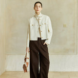 Famecoco Signature 100% Wool Cropped Jacket