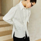 Famecoco Signature Shirt with Tie Neck Detail