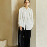 Famecoco Signature Shirt with Tie Neck Detail