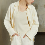 Famecoco Textured Jacquard Cotton Blend Shirt