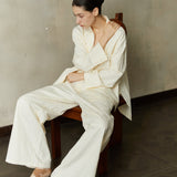 Famecoco Textured Jacquard Cotton Blend Shirt