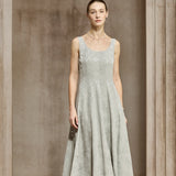 Famecoco Jacquard Silk-Lyocell  Midi Dress