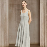 Famecoco Jacquard Silk-Lyocell  Midi Dress