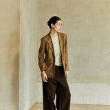 Famecoco Wool-Blend Tailored Blazer