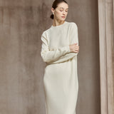 Famecoco Wool-Blend  H-Line Dress