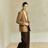 Famecoco Wool-Blend Tailored Blazer